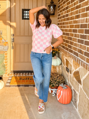 All Mixed Up Puff Sleeve Top