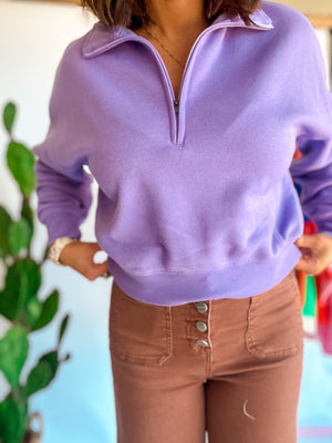 Lavender Zip Pullover