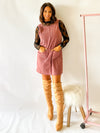 I Want To Know Corduroy Dress - Mauve