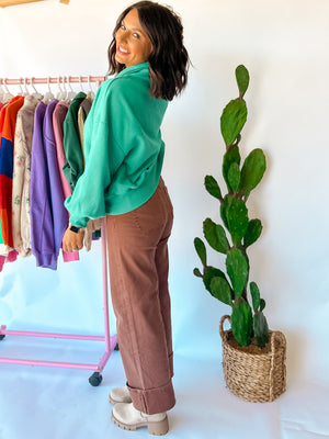 Green Henley Top