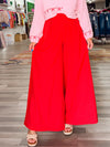 Wide Leg Red Pants