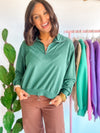 Dark Green Half Zip Pullover