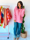 Oversized Knit Pink Sweater