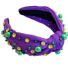 Purple Rhinestone and Pearl Headband