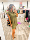 Day To Remember Dress - Olive