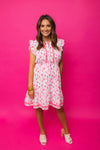 All Dolled Up Pink Floral Dress