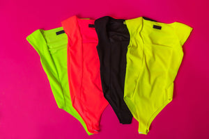Neon Lights Bodysuit -Neon Pink