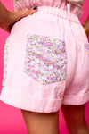 Cosmo Pink Sequin Shorts
