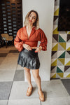 That's Really You Faux Leather Skort