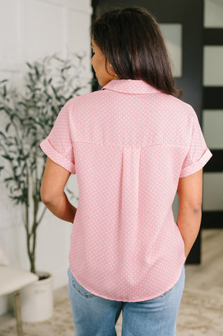 It's Just Business Collared Button Down Blouse - West Avenue