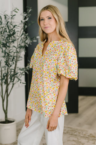 Seven Days a Week Balloon Sleeve Blouse - West Avenue