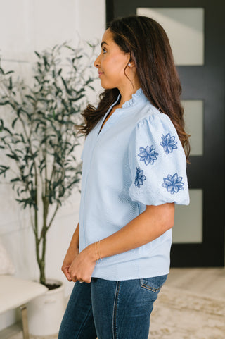 That Easy Notch Neck Blouse - West Avenue