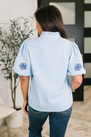 That Easy Notch Neck Blouse - West Avenue