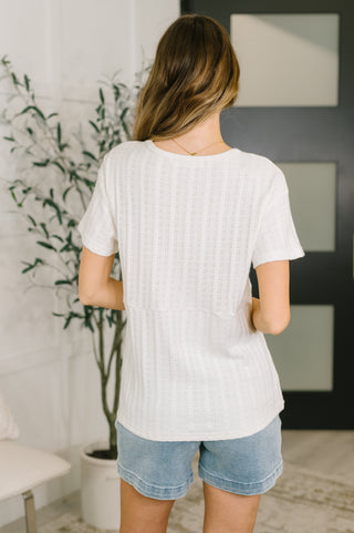 We Should Be Together V-Neck Textured Top - West Avenue