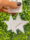 Leather Star Earrings ( 4 Colors )