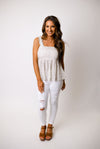 That's The Way Smocked Tank - Ivory