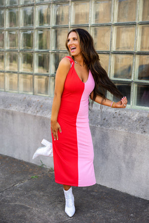 Queen Of Hearts Ribbed Dress