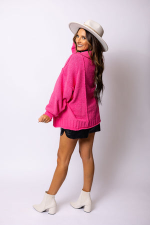 Handle On You Cardigan - Hot Pink