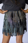 Tiered Fringe Mini Skirt