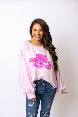 Pink Howdy Oversized Sweater