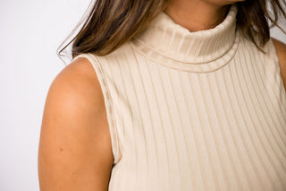 Look At You Ribbed Dress - Sand - West Avenue