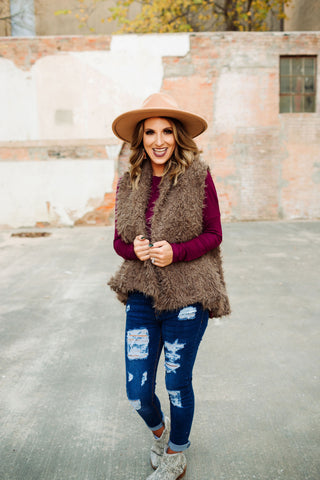 Cute and Cozy Toffee Vest - West Avenue