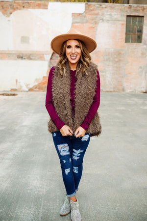Cute and Cozy Toffee Vest