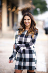 Here Tonight Plaid Dress - West Avenue