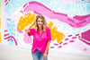 The Jersey Knit Top - Fuchsia - West Avenue