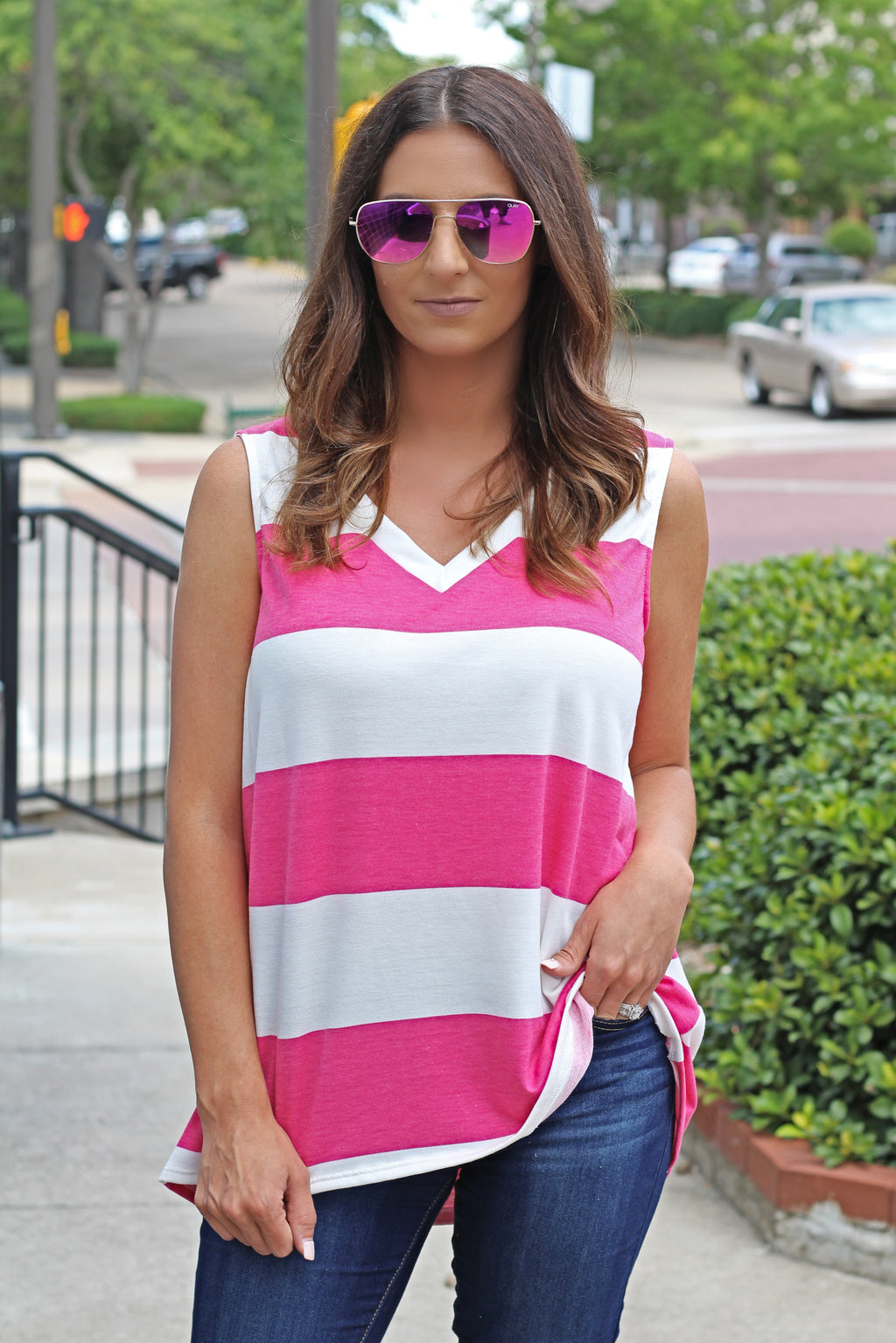 Be Yourself Fuchsia Top - West Avenue