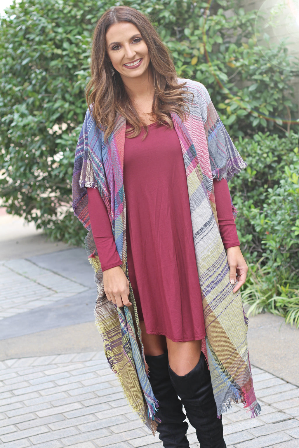 Wrapped Up In You Cardigan - Fuchsia - West Avenue
