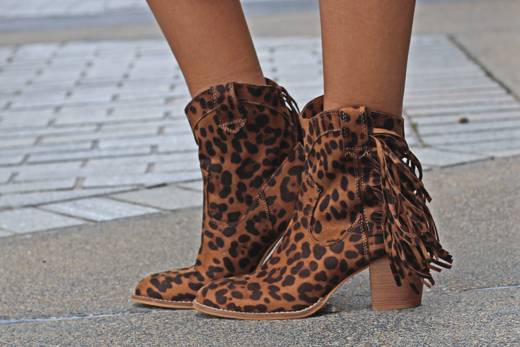 Ivanna Leopard Booties - West Avenue