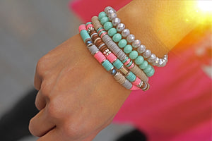 Be Bold Bracelet - Pink And Turquoise - West Avenue