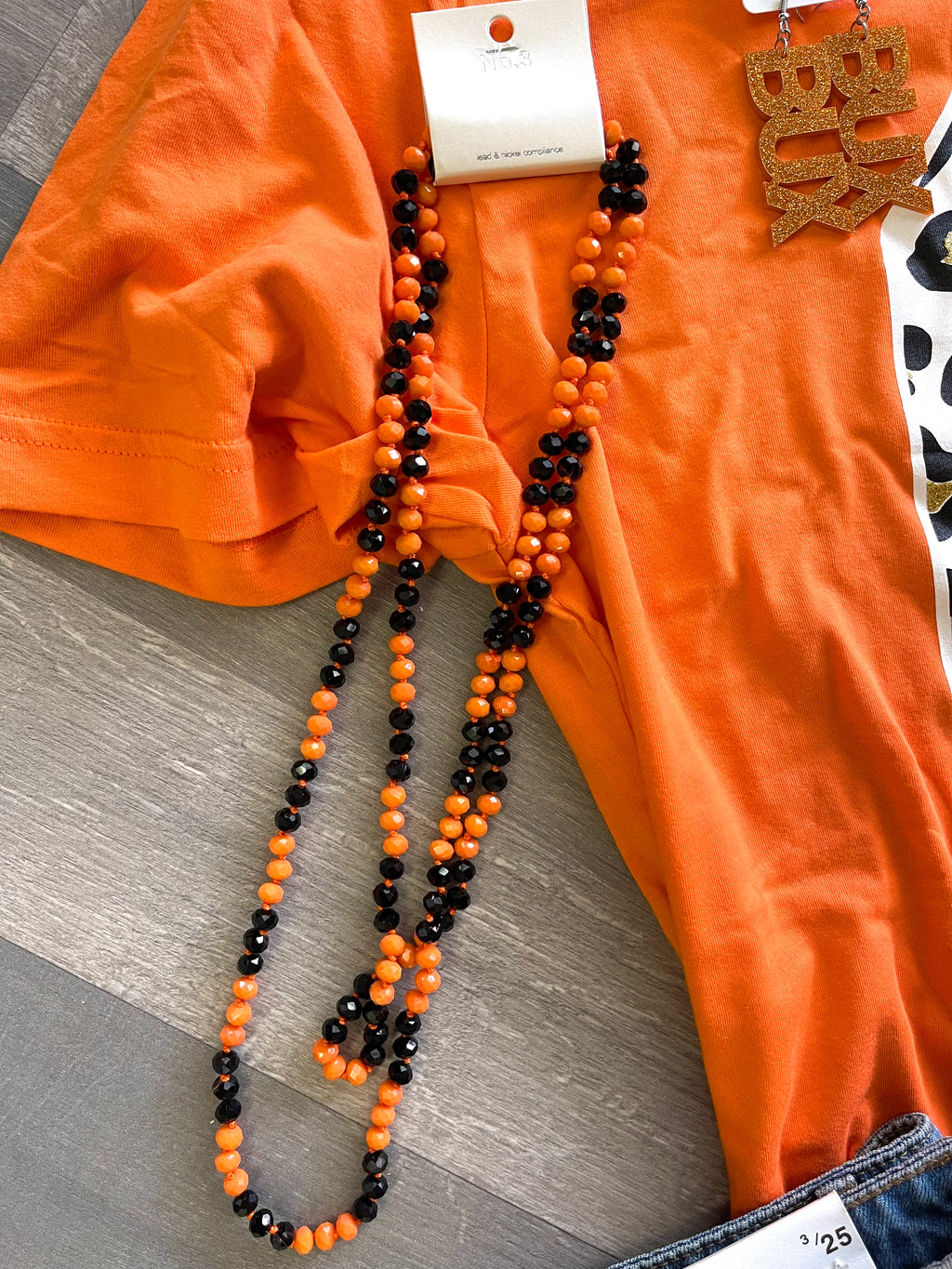 Orange & Black Spirit Beads