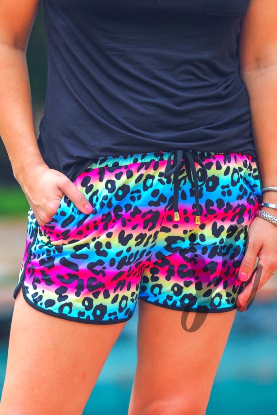 Lisa Leopard Drawstring Shorts