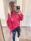 Hot Pink Puff Sleeve Top