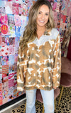 Glitter Cowhide Pullover